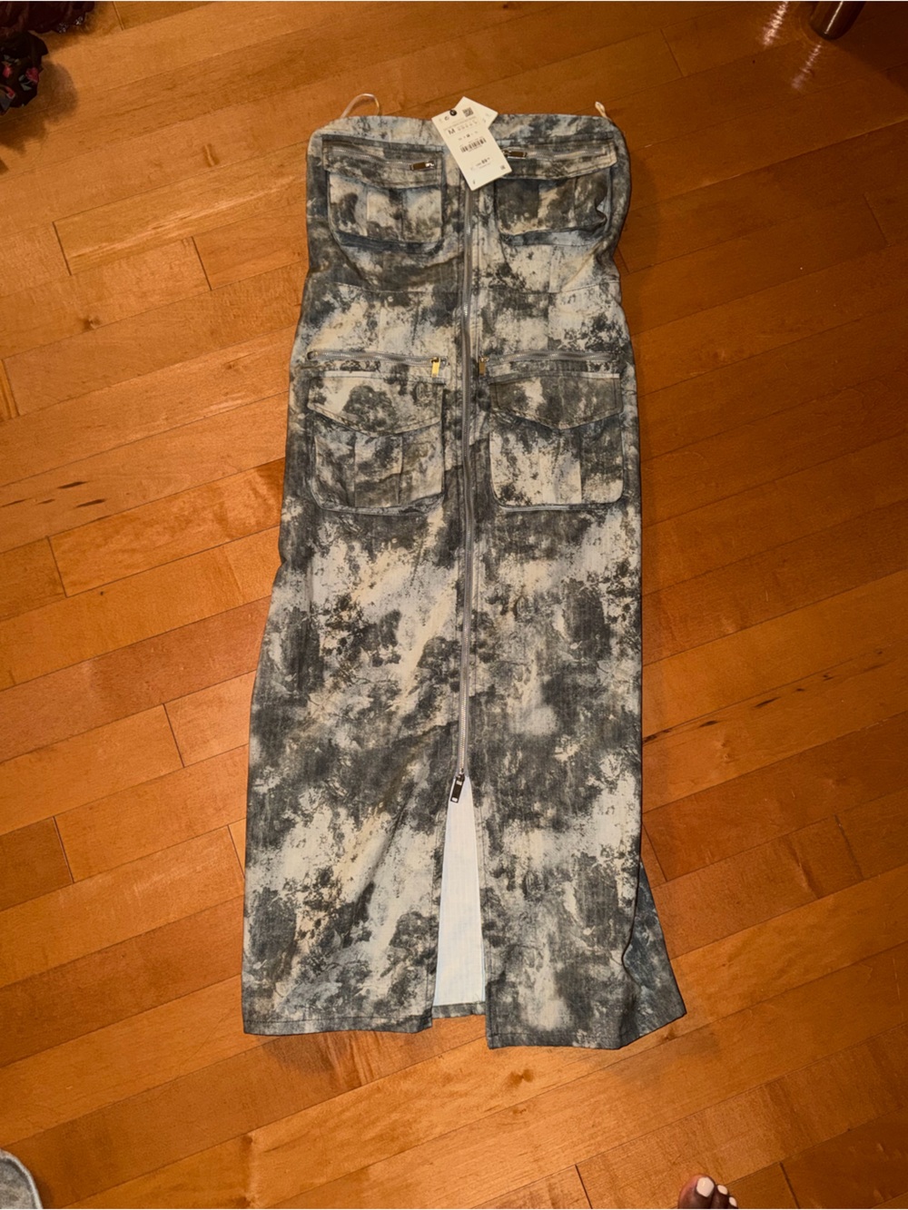 Zara Gray Cargo Zip Dress
